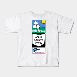 Amish Country Byway National Scenic Byway sign Kids T-Shirt